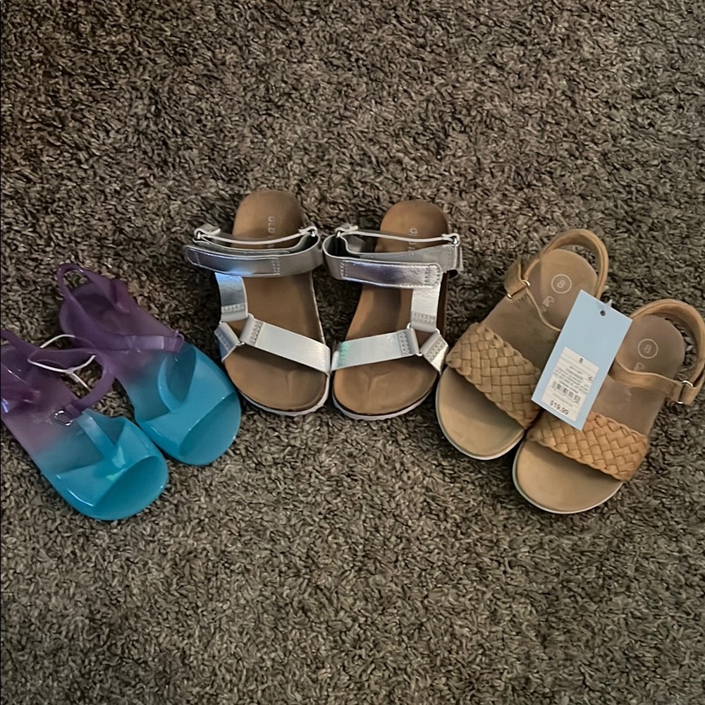 Silver Kids Sandals